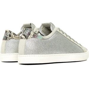 NIB Women’s P448 Johnny-W Silver Glitter Sneakers. Size 29/8 US.